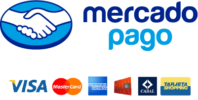 Pagos seguros con MercadoPago - Visa, Mastercard, American Express, Cabal